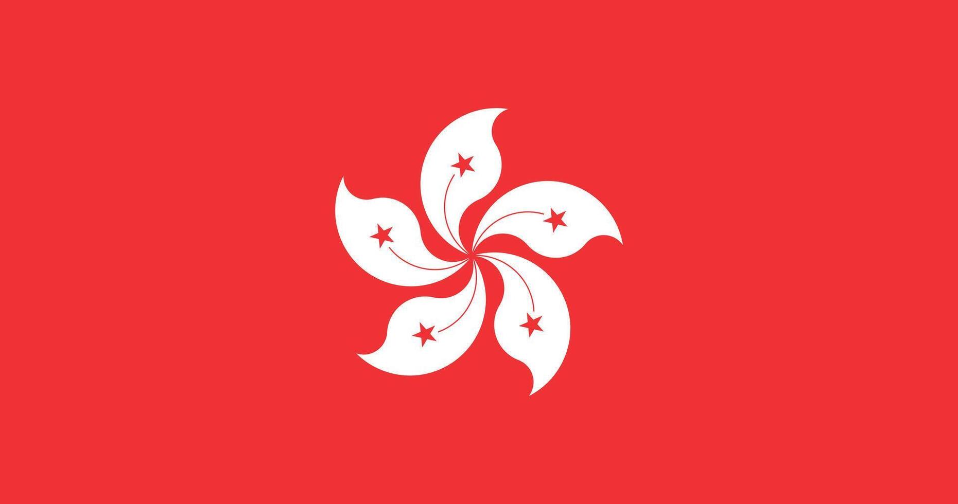 Hong Kong Flag Illustration vector