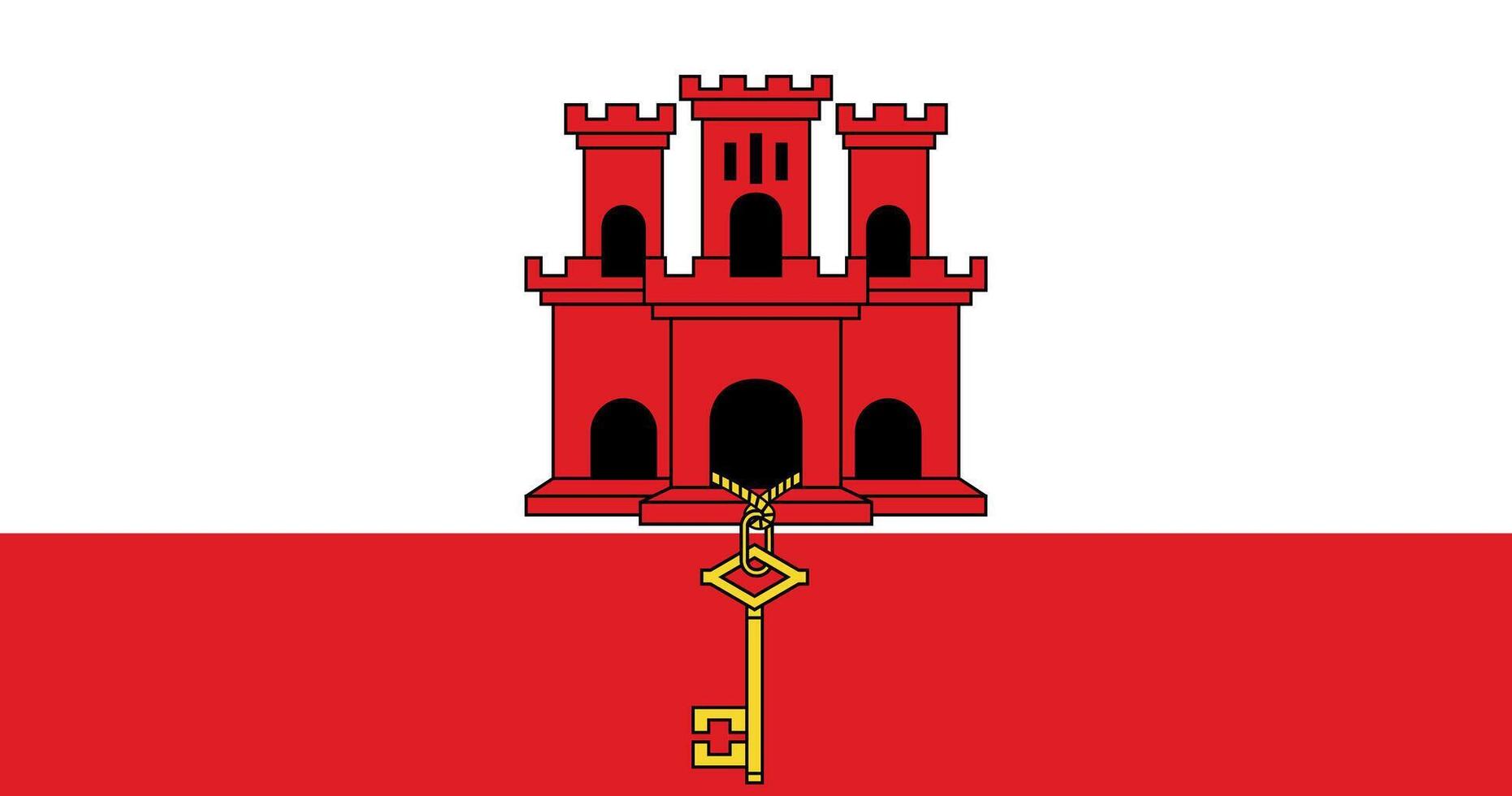 Gibraltar Flag Illustration vector