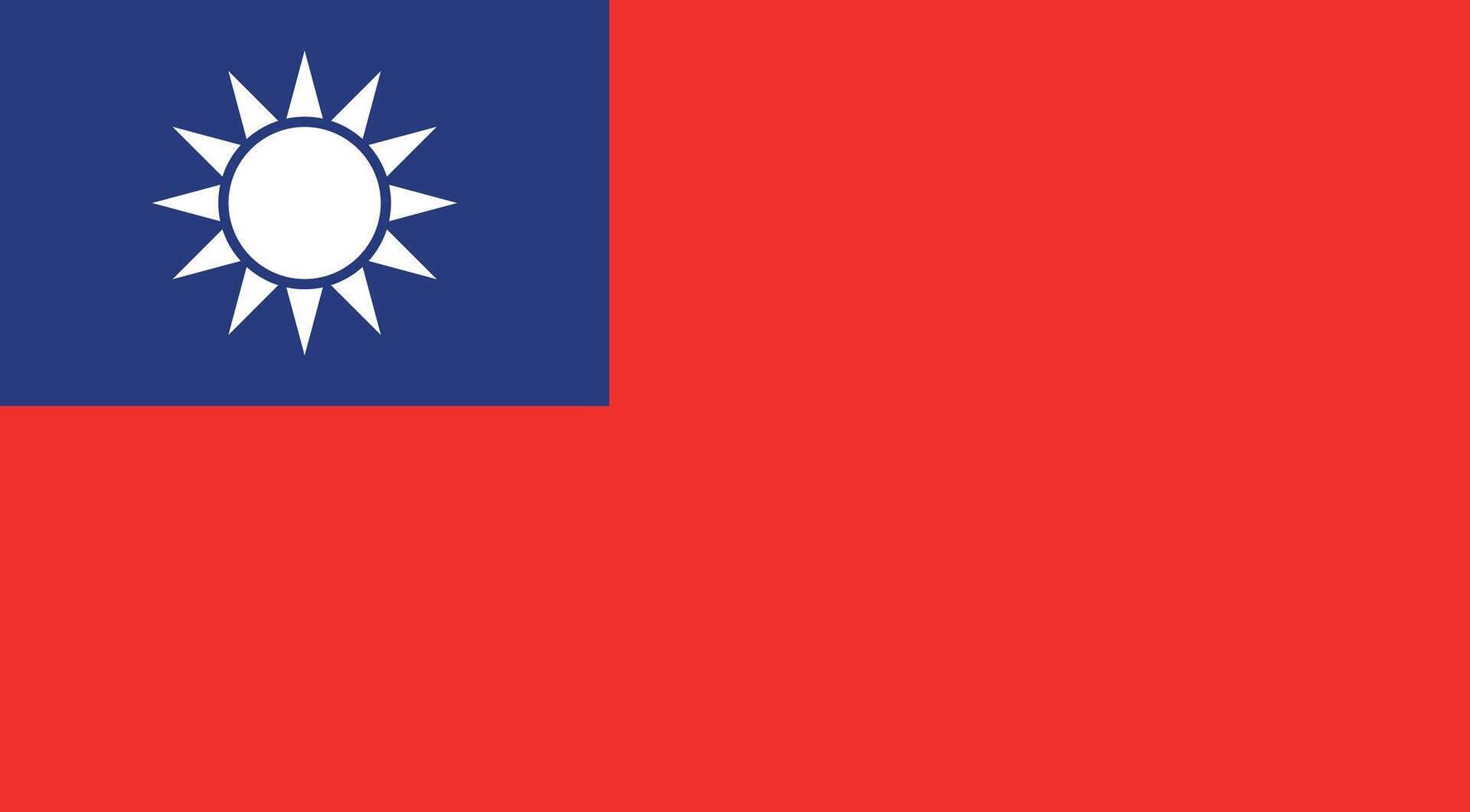 Taiwan Flag Illustration vector