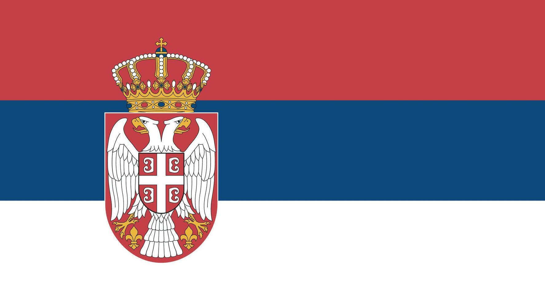 Serbia Flag Illustration vector