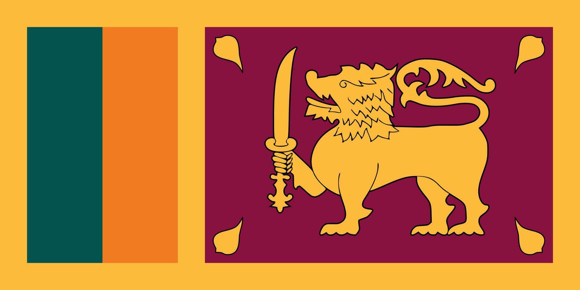 Sri Lanka Flag Illustration vector