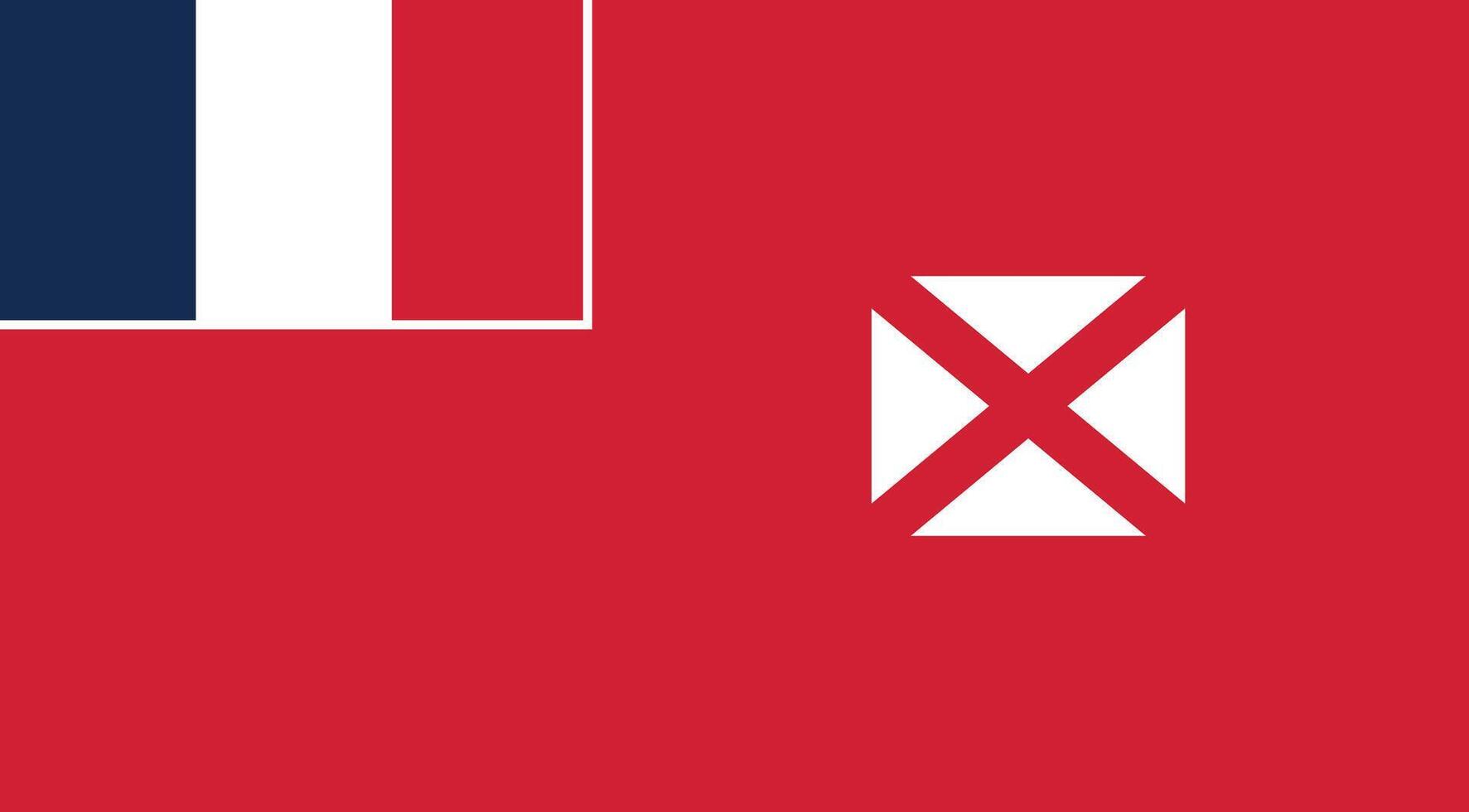 Wallis And Futuna Flag Illustration vector