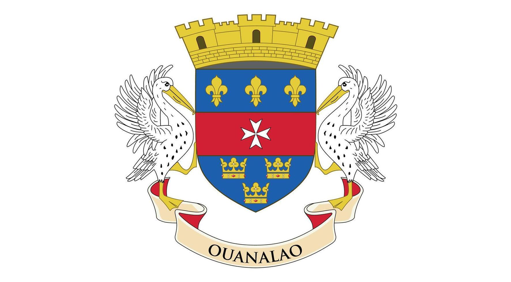 Saint Barthelemy Flag Illustration vector