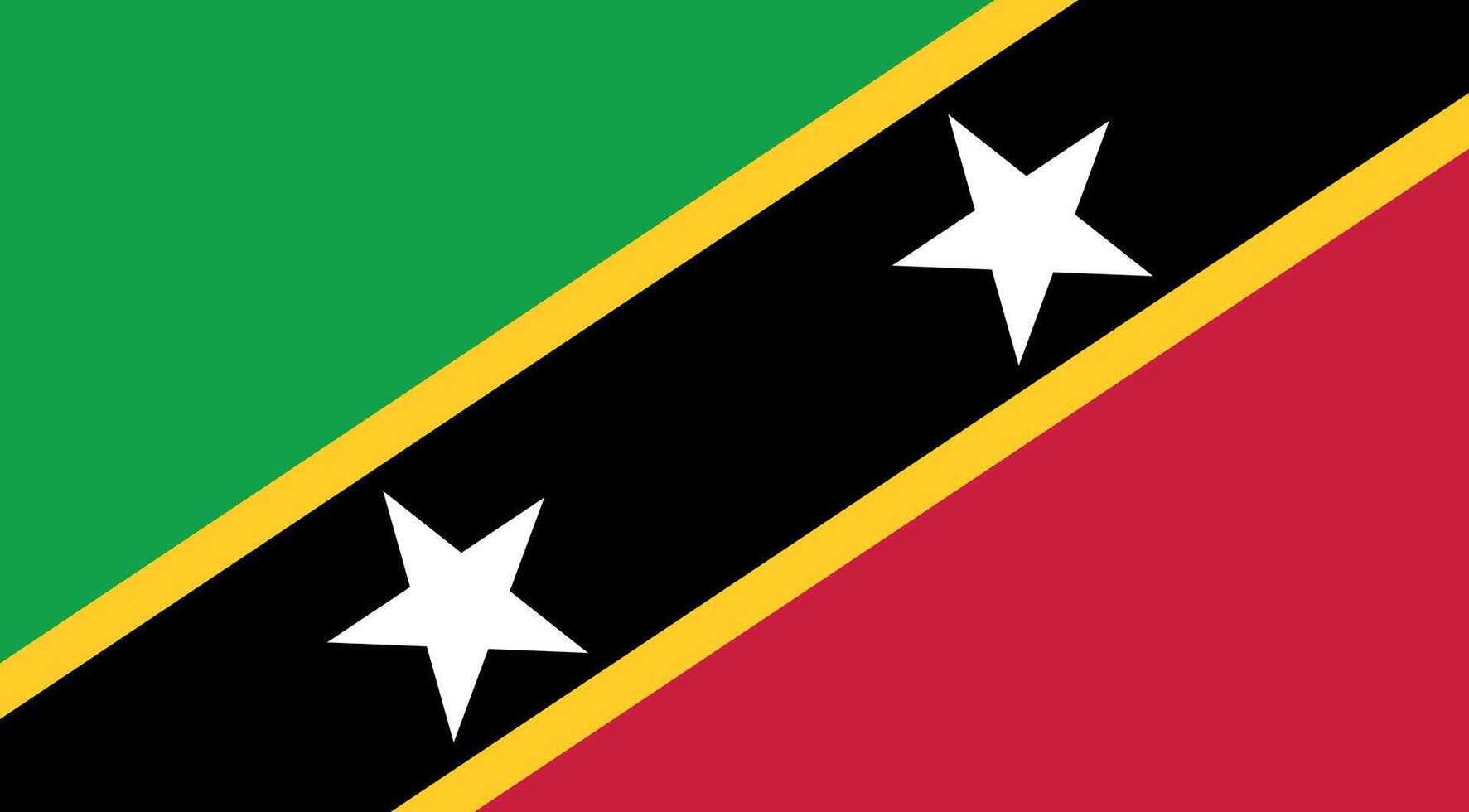 Saint Kitts And Nevis Flag Illustration vector