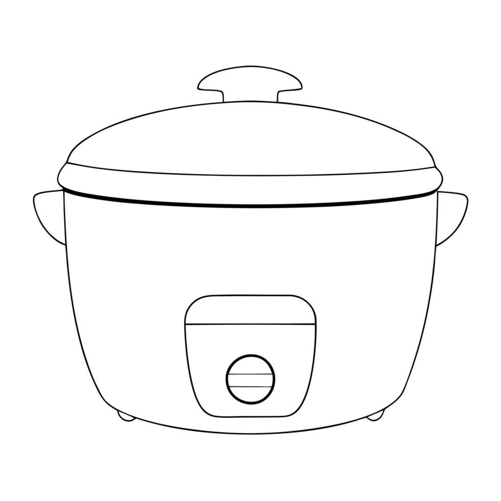 Electric Rice Cooker Line Art vector