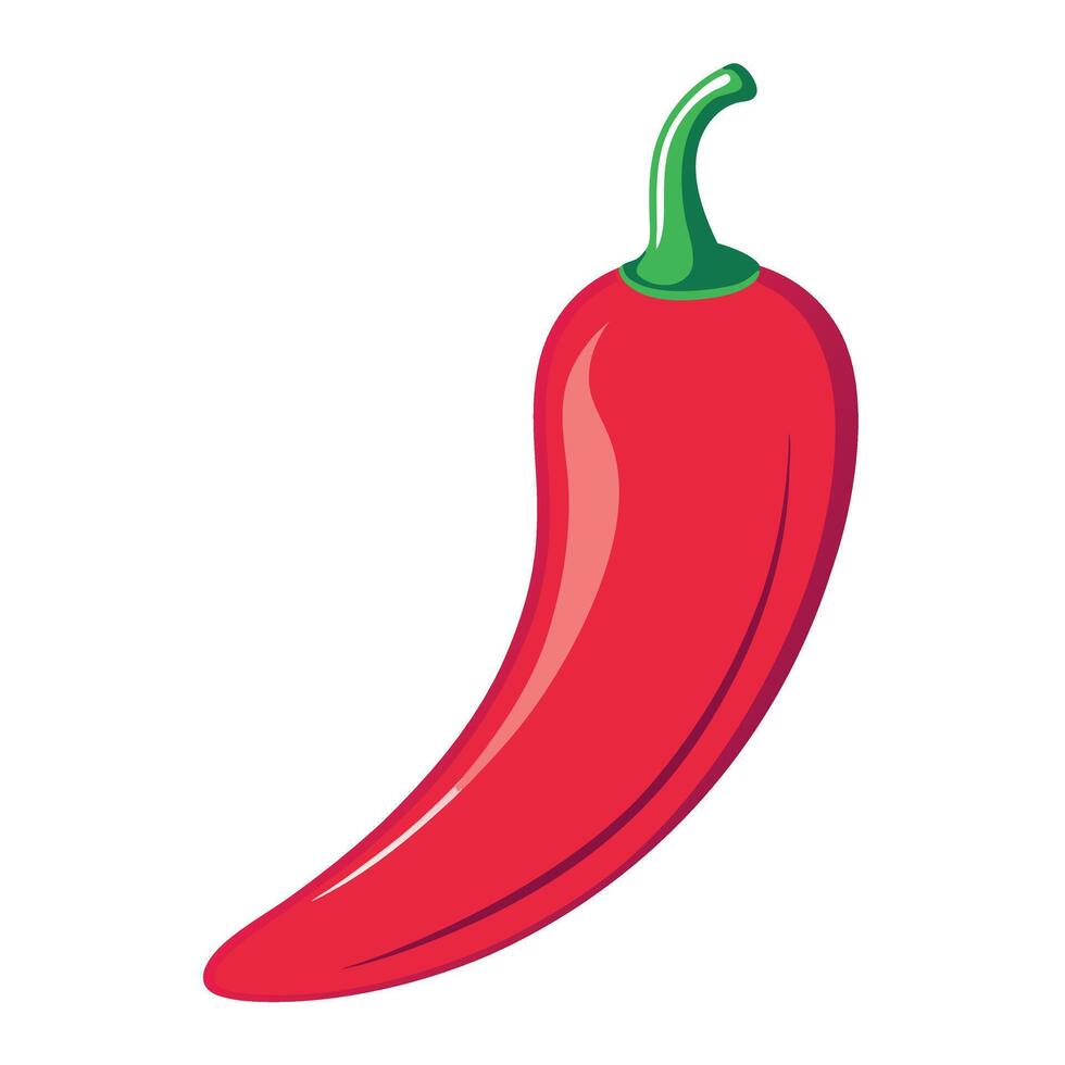 A red chili pepper on a white background vector