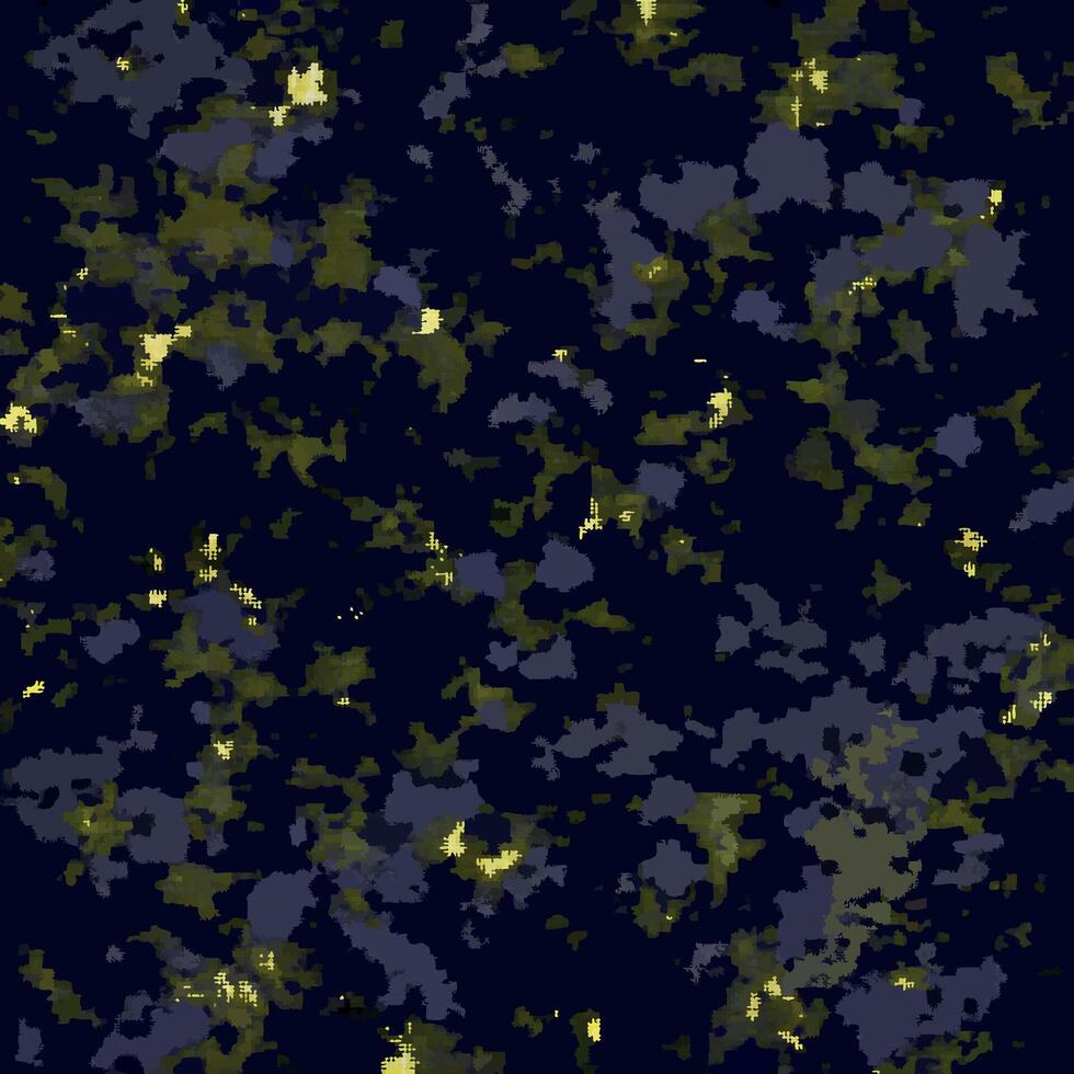 A dark blue and yellow camouflage pattern vector