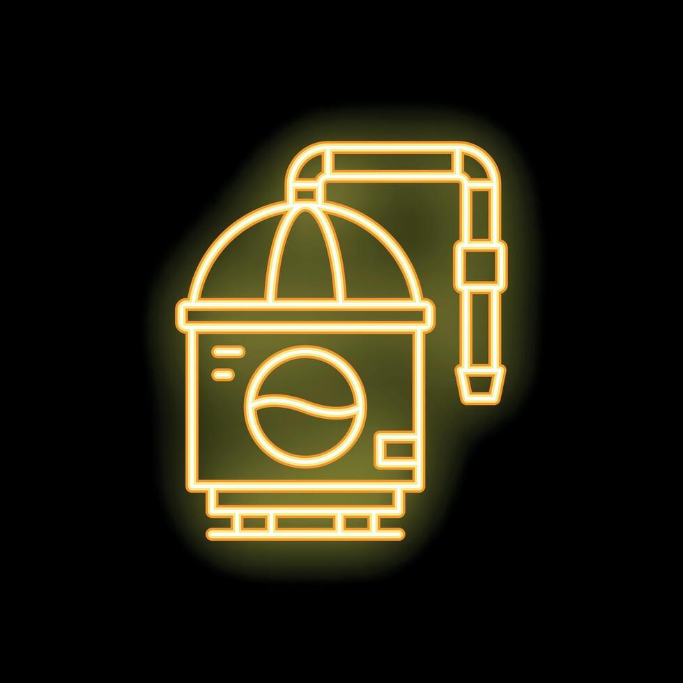 Neon sign of water purification system purifying water in tank vector