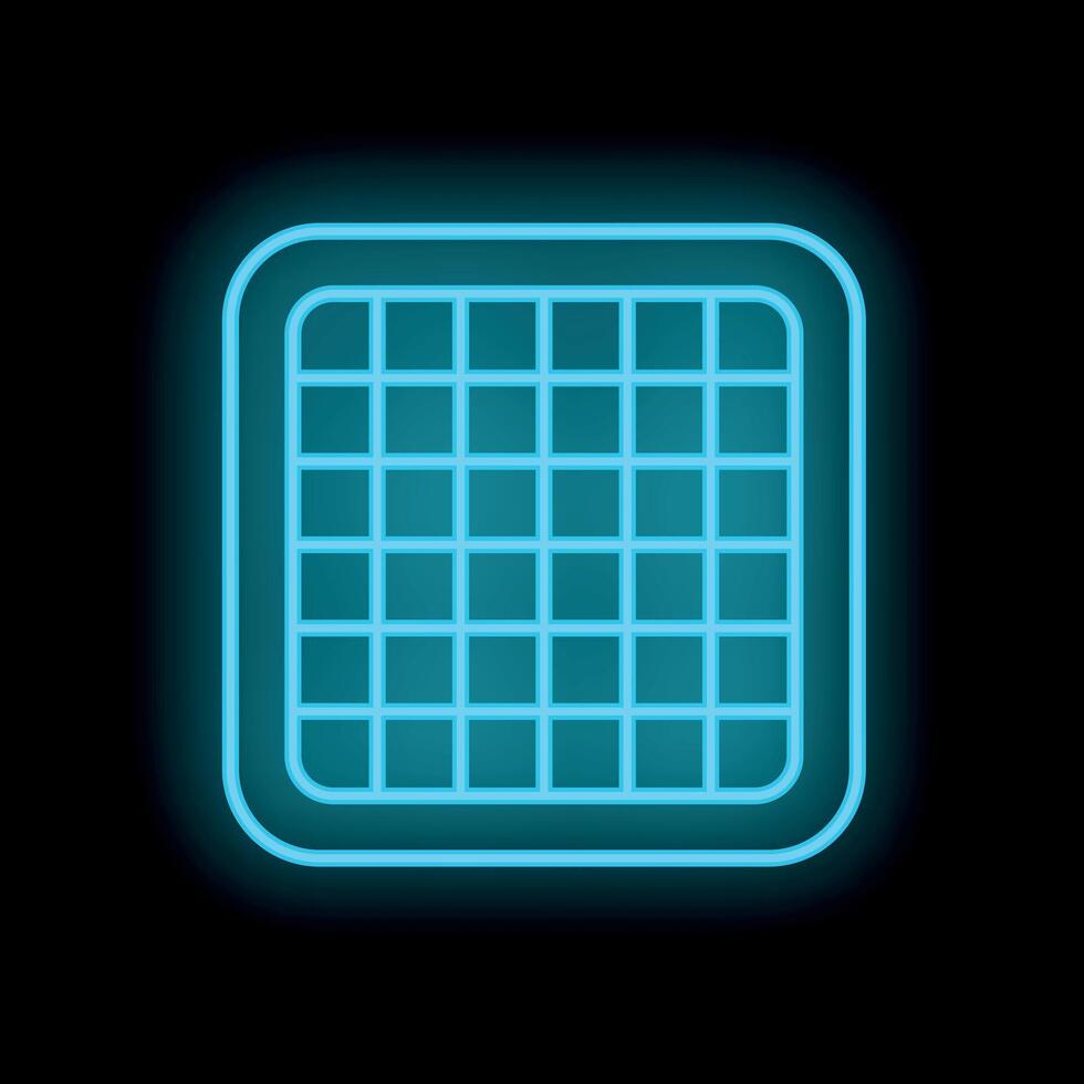 Blue neon grid glowing on dark background vector