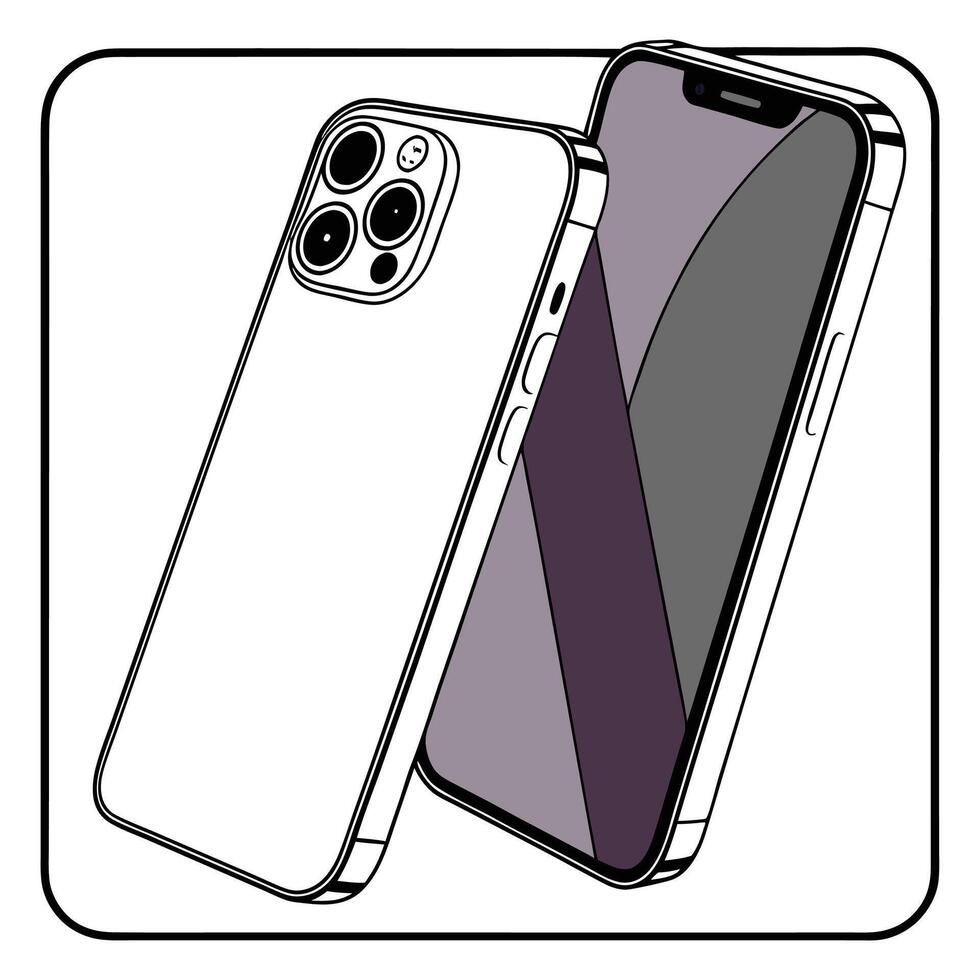 Impression with Realistic Smartphone Mockup. vector