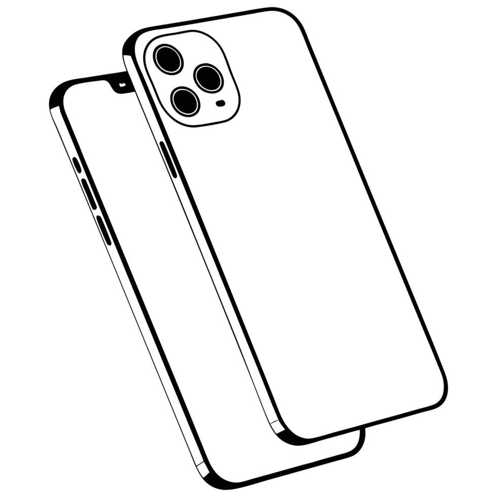 High-Quality Smartphone Mockup for Pro Designers. vector