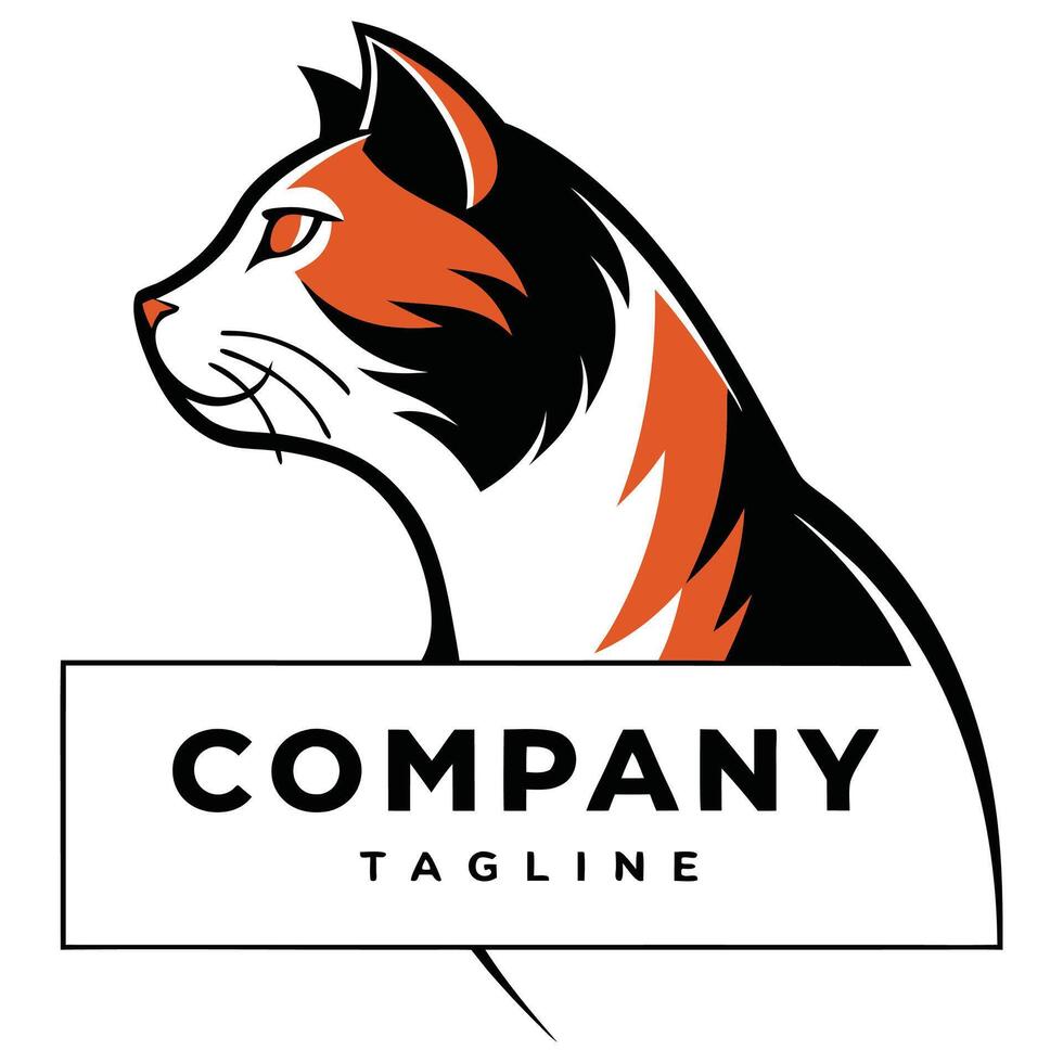 Creative Cat Logo Design. vector
