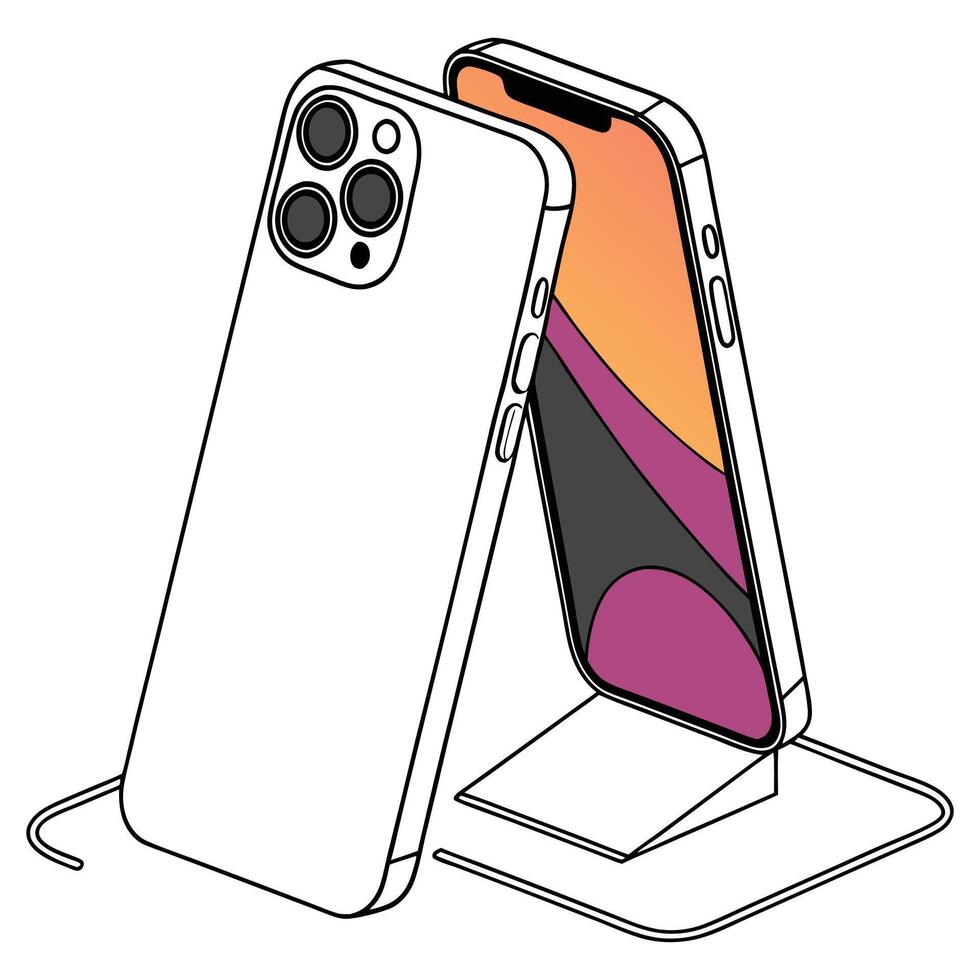 Smartphone Mockup for Stunning Visuals. vector