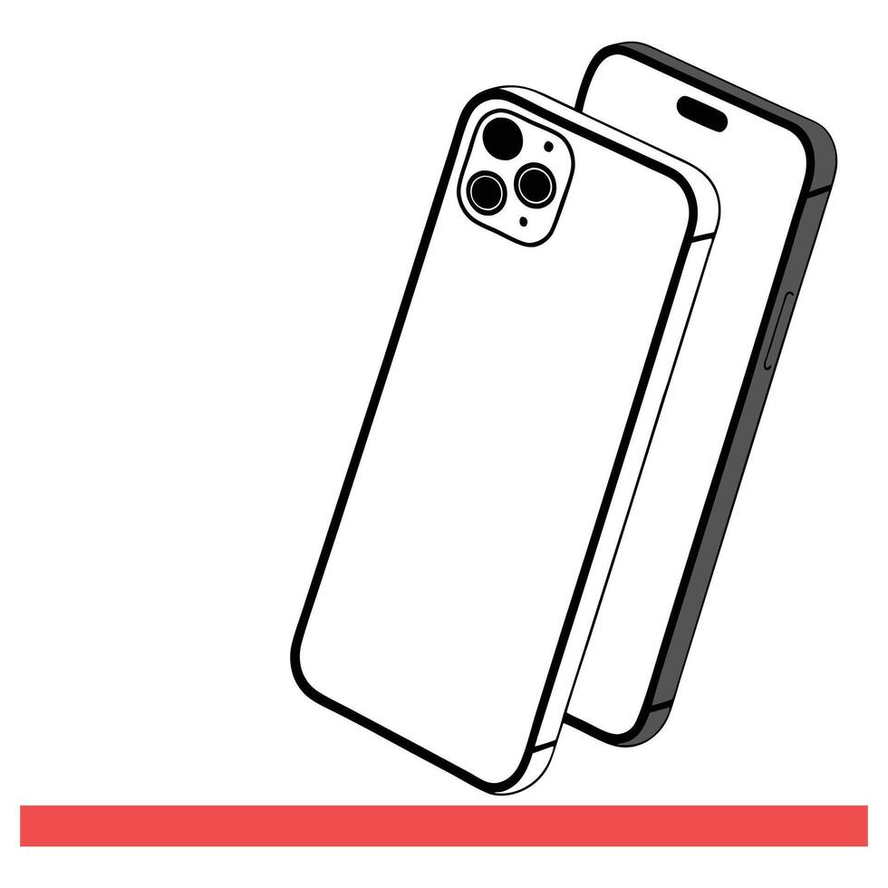 Perfect Smartphone Mockup for App Showcases. vector