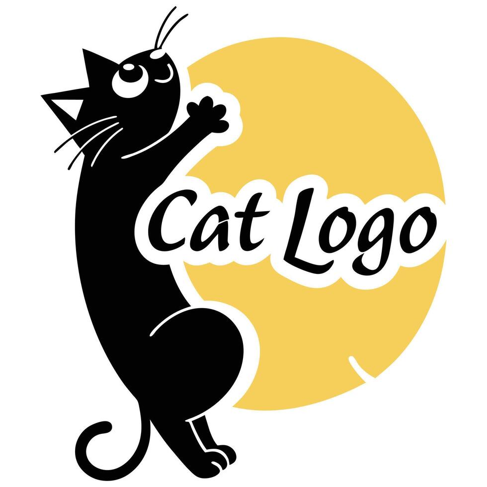 Vibrant Cat Logo for Entrepreneurs. vector