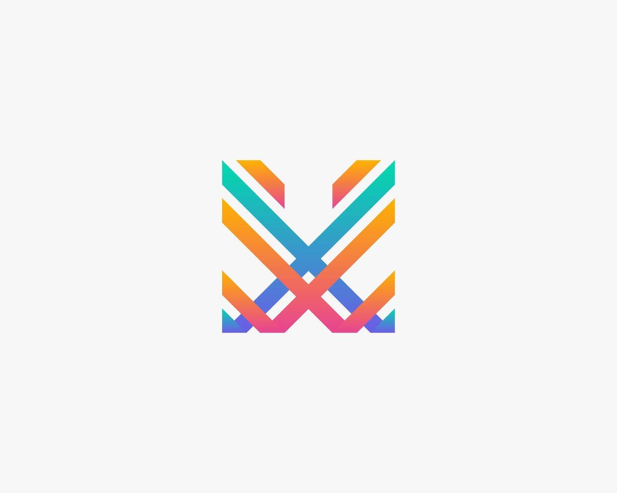 Letter x and w logo. Creative combination logo vector