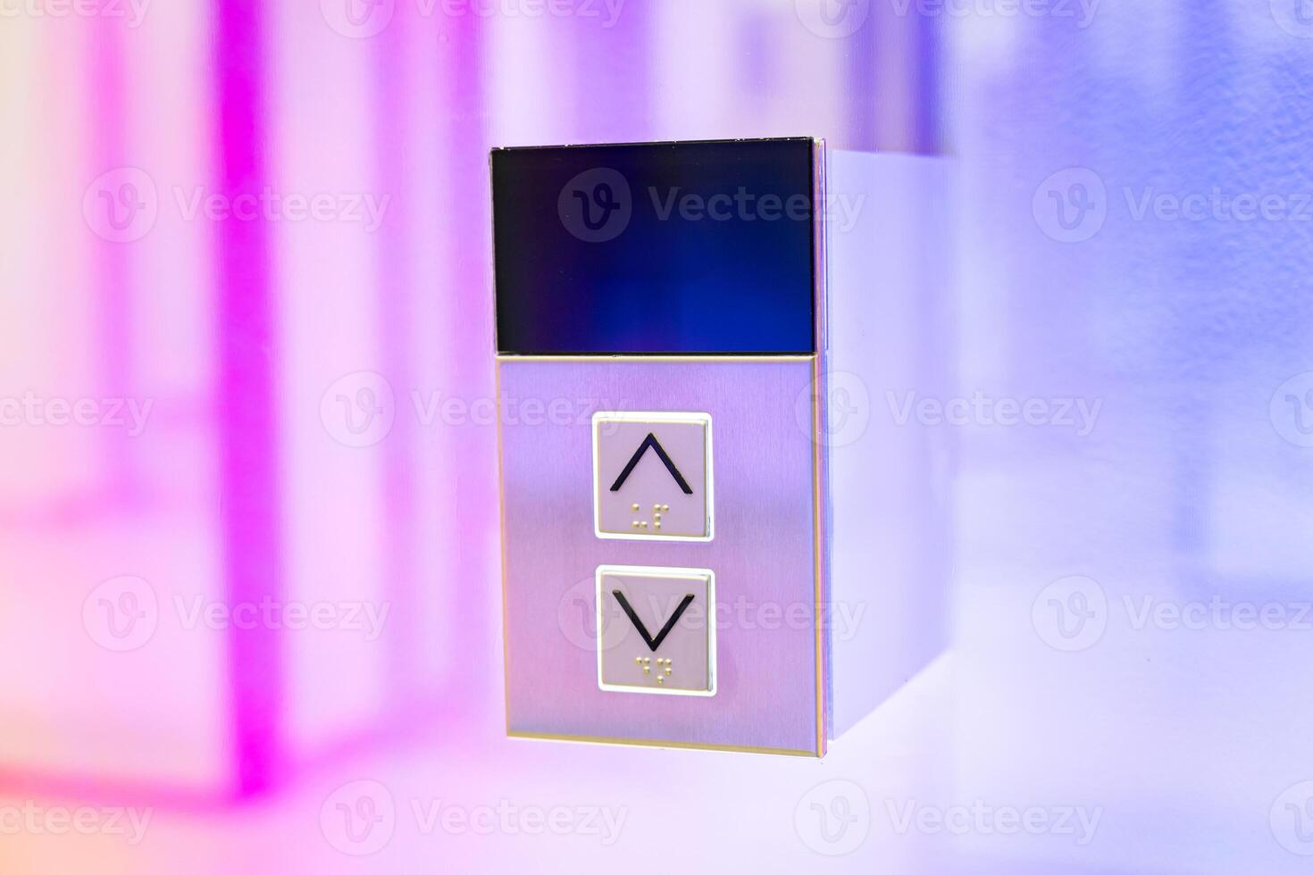 Elevator button on wall. Elevator Button up and down direction with copy space. photo