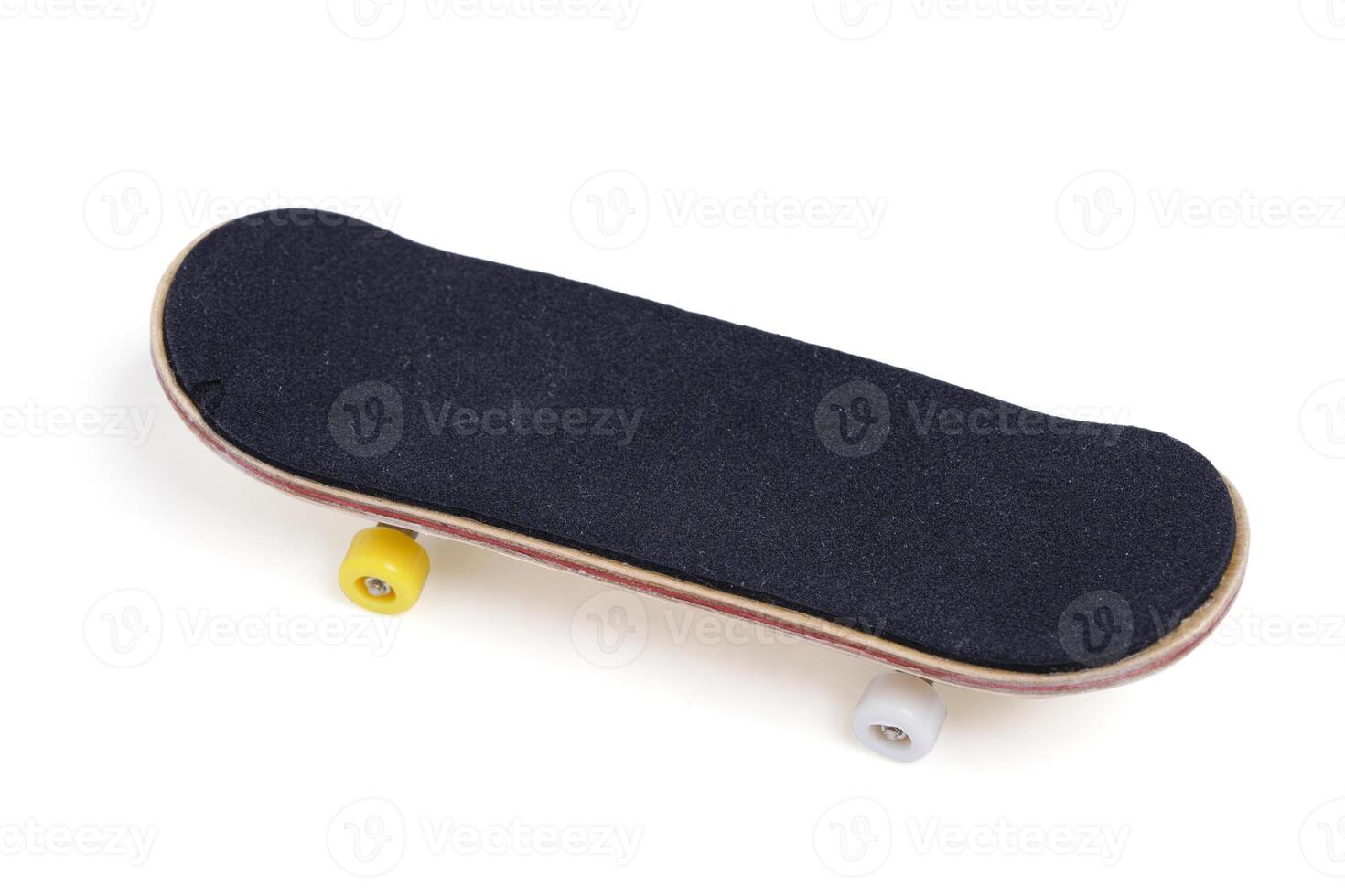Top view skateboard on white background. photo
