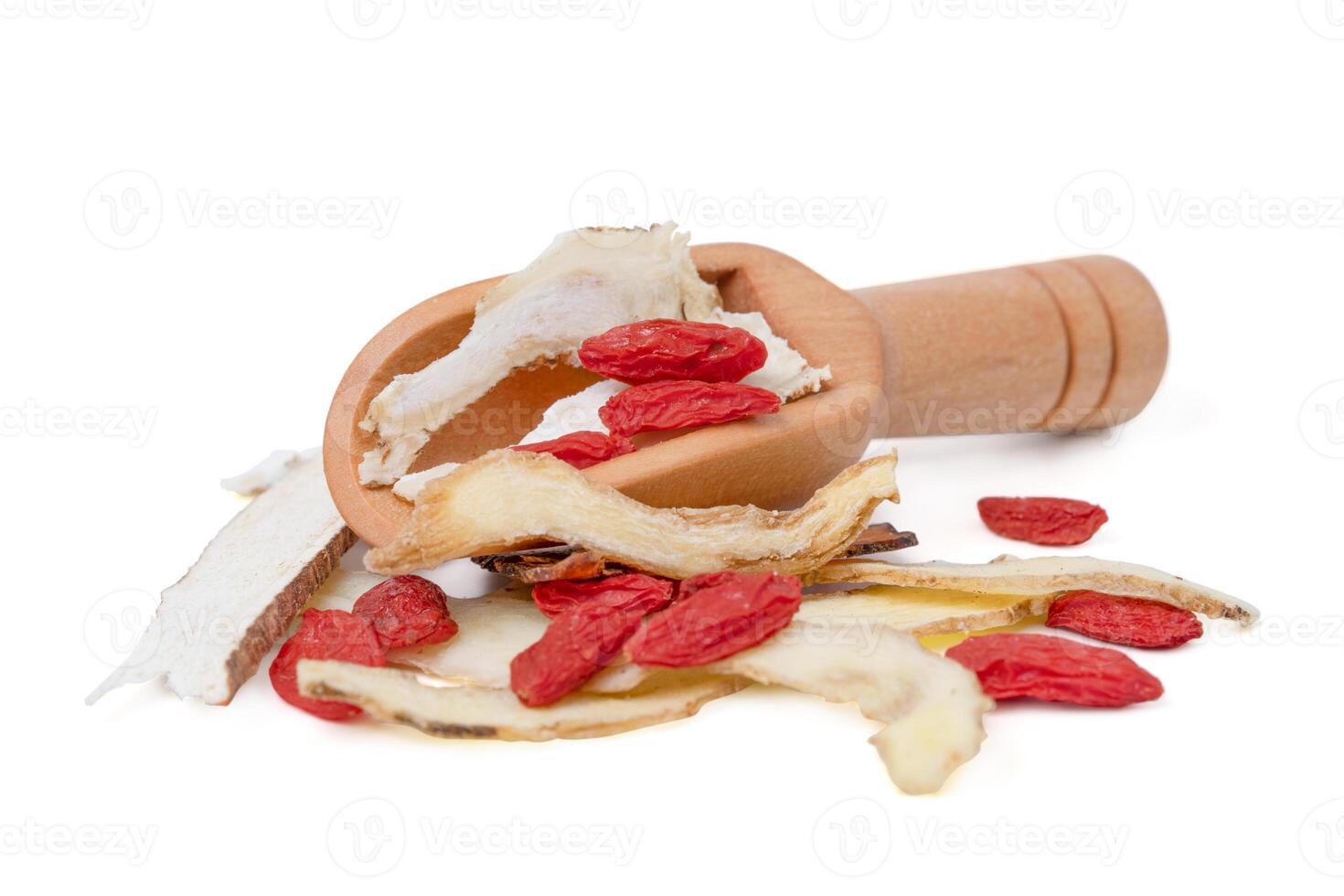 natural raw herbal ingredients as part of an herbal tonic formula used in Traditional Chinese Medicine. photo