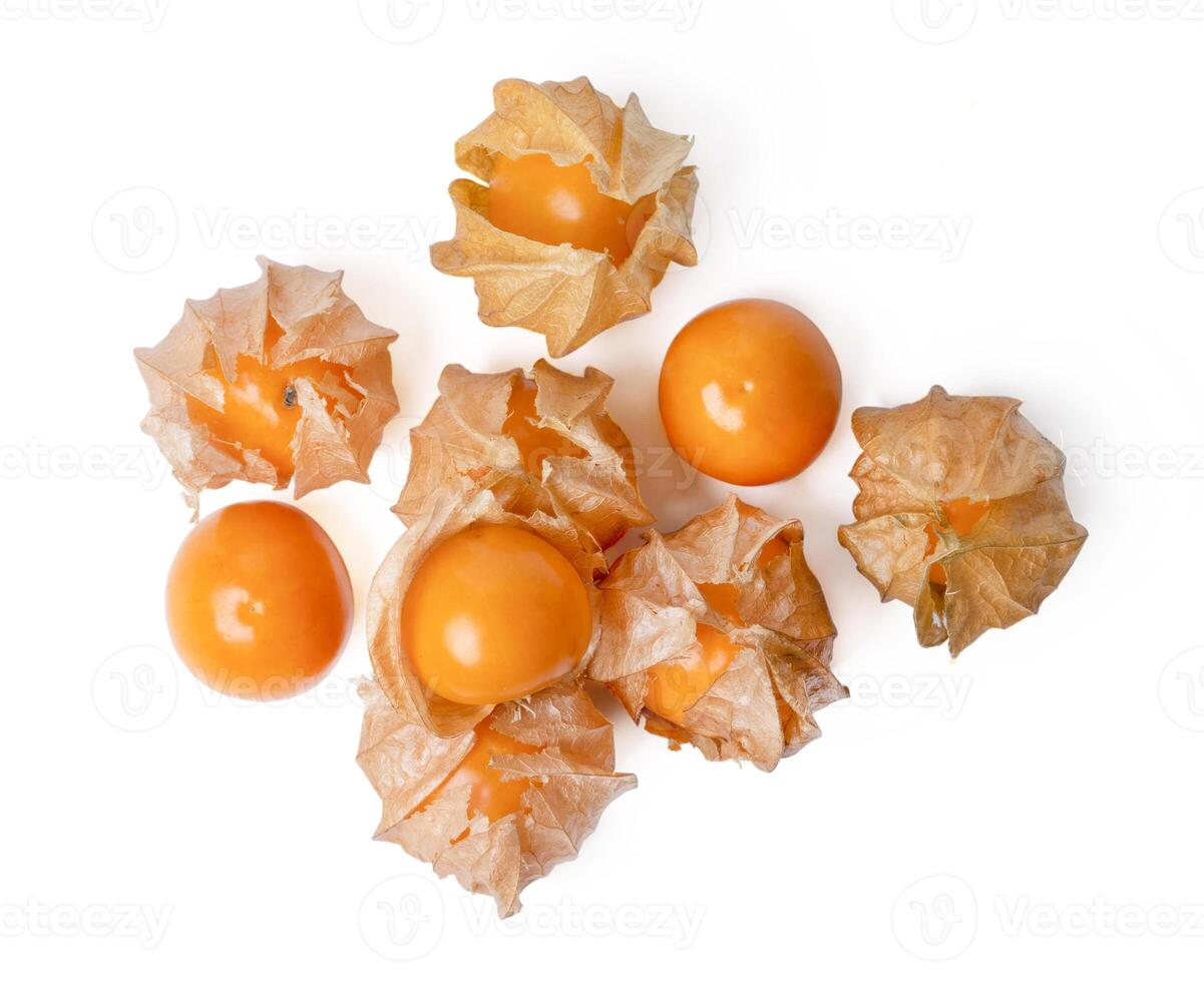 Physalis berry with on white background. photo