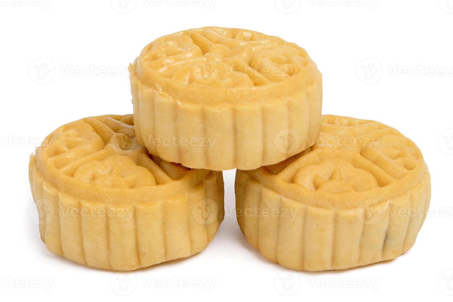 Mid-Autumn Festival mooncake isolated on white background on white background. photo