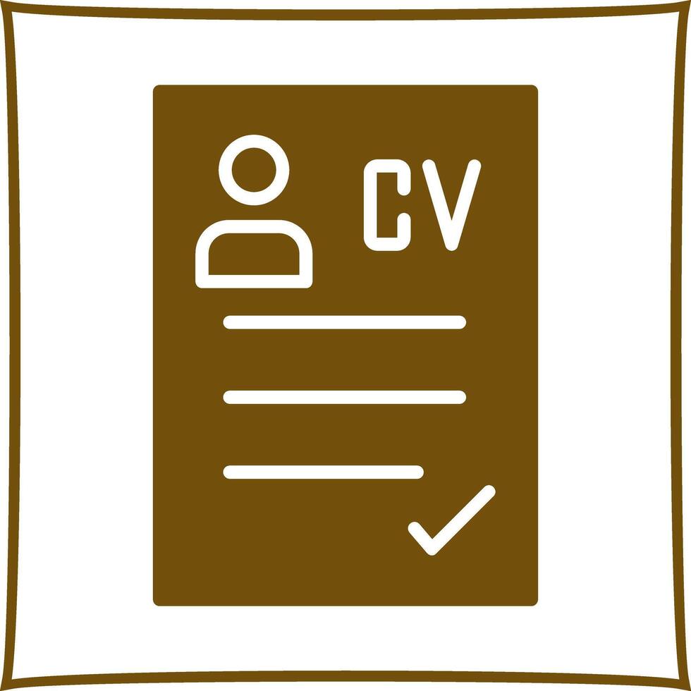 CV Icon Design vector