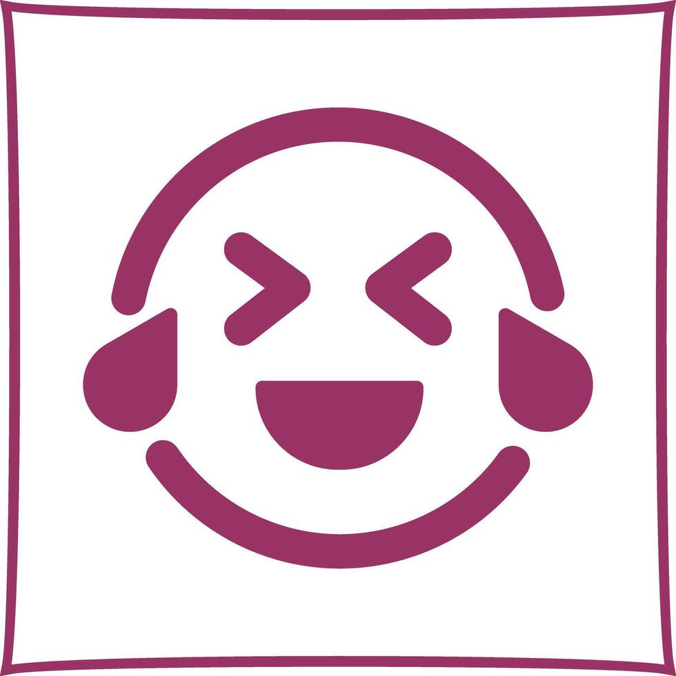 Face with Tears of Joy Icon Design vector