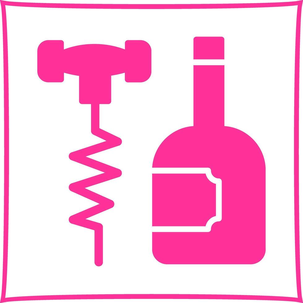 Wine Corkscrew Icon Design vector