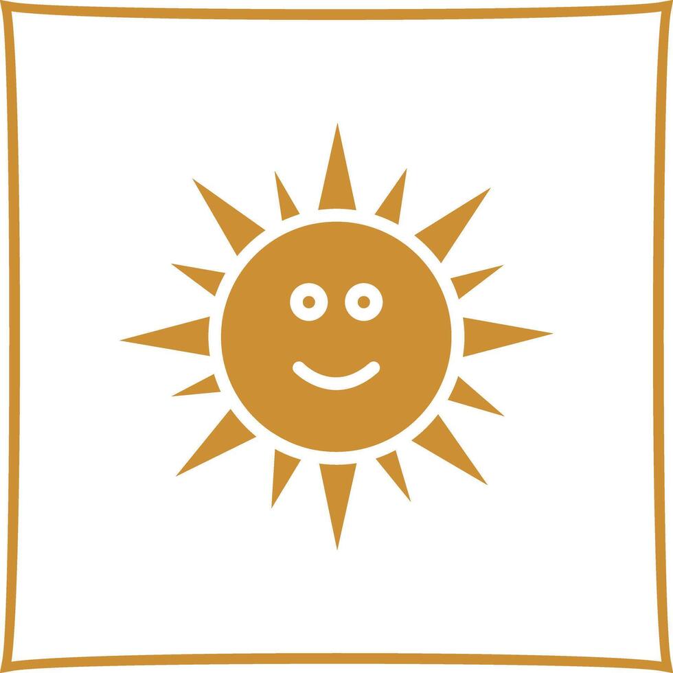 Sun with Face Icon Design vector