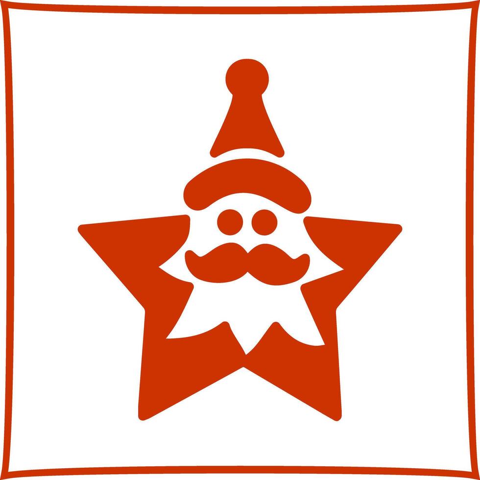 Santa Star Icon Design vector