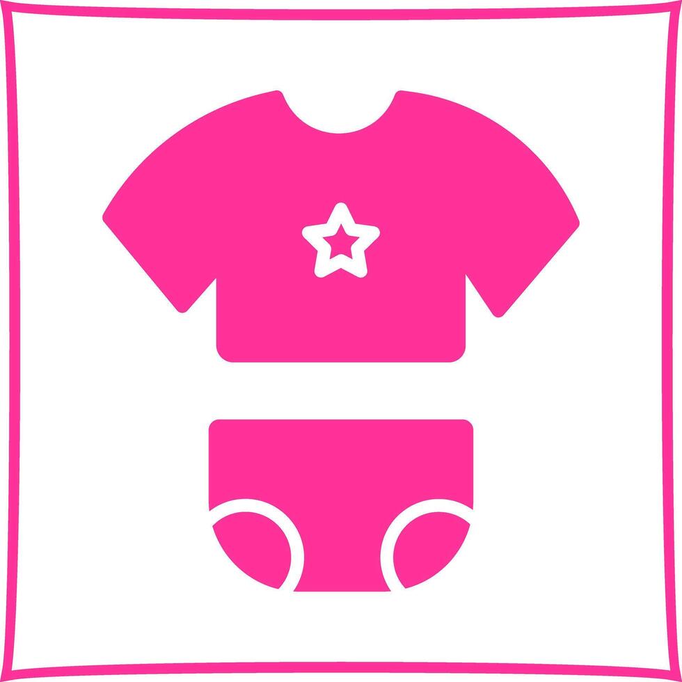 Baby Clothes Icon Design vector
