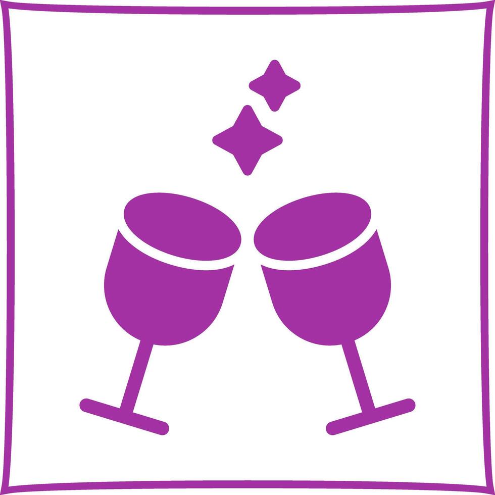 Wine Glasses Icon Design vector
