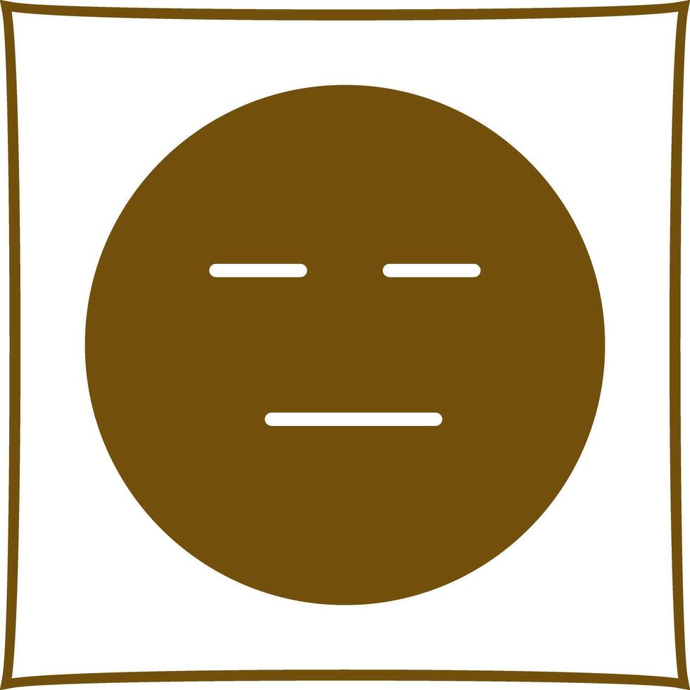 Neutral Face Icon Design vector