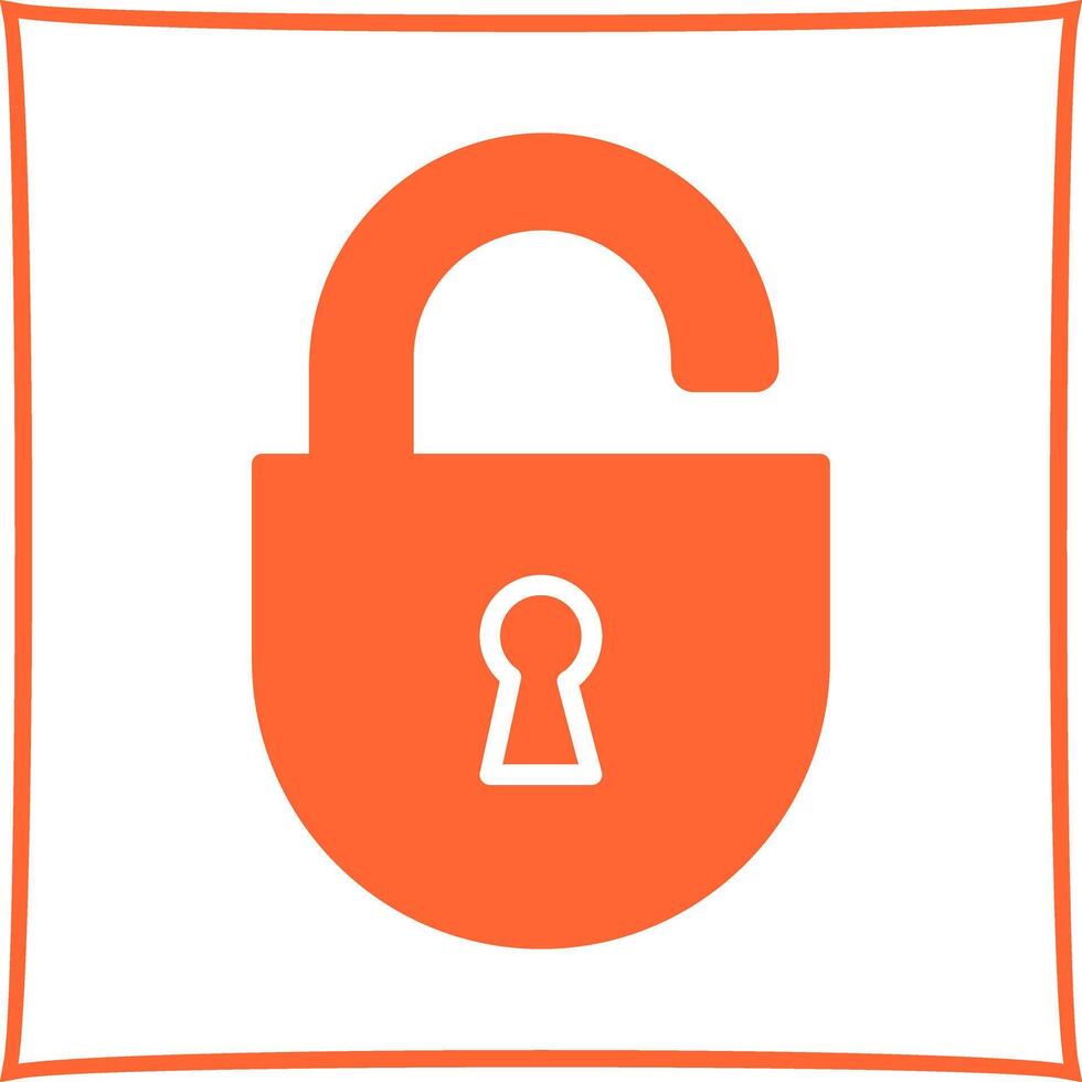 Open Lock Icon Design vector
