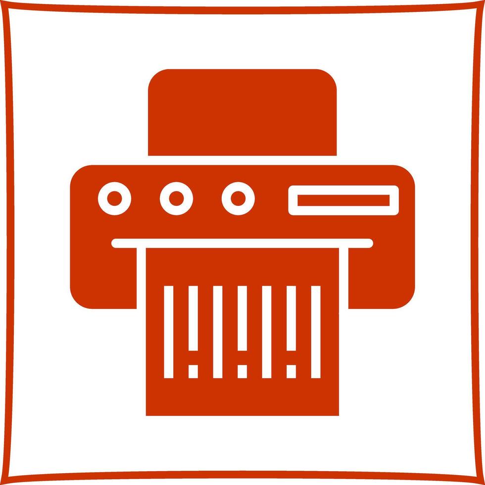 Barcode Printing Icon Design vector