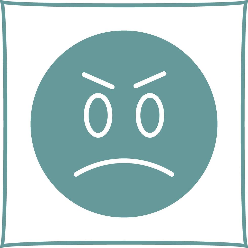 Angry Face Icon Design vector