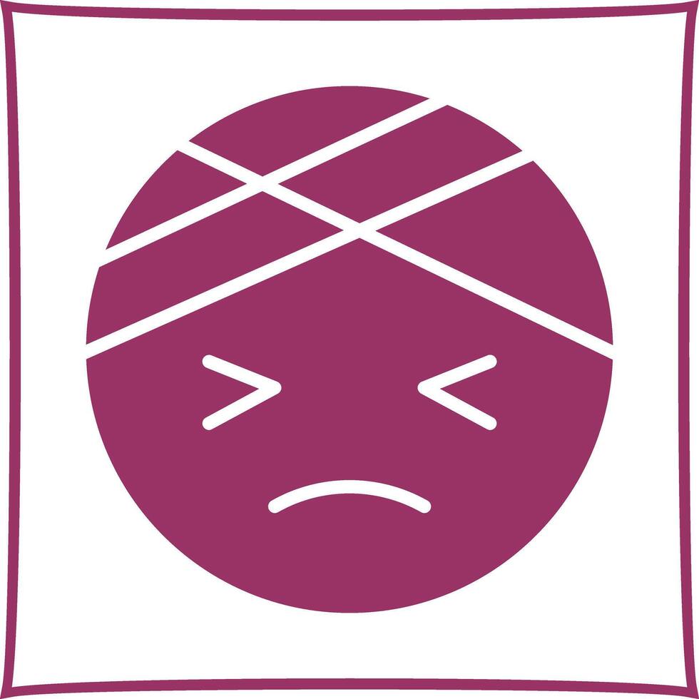 Face with Head-Bandage Icon Design vector