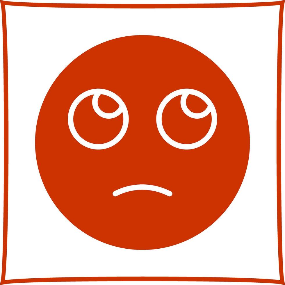 Face with Rolling Eyes Icon Design vector