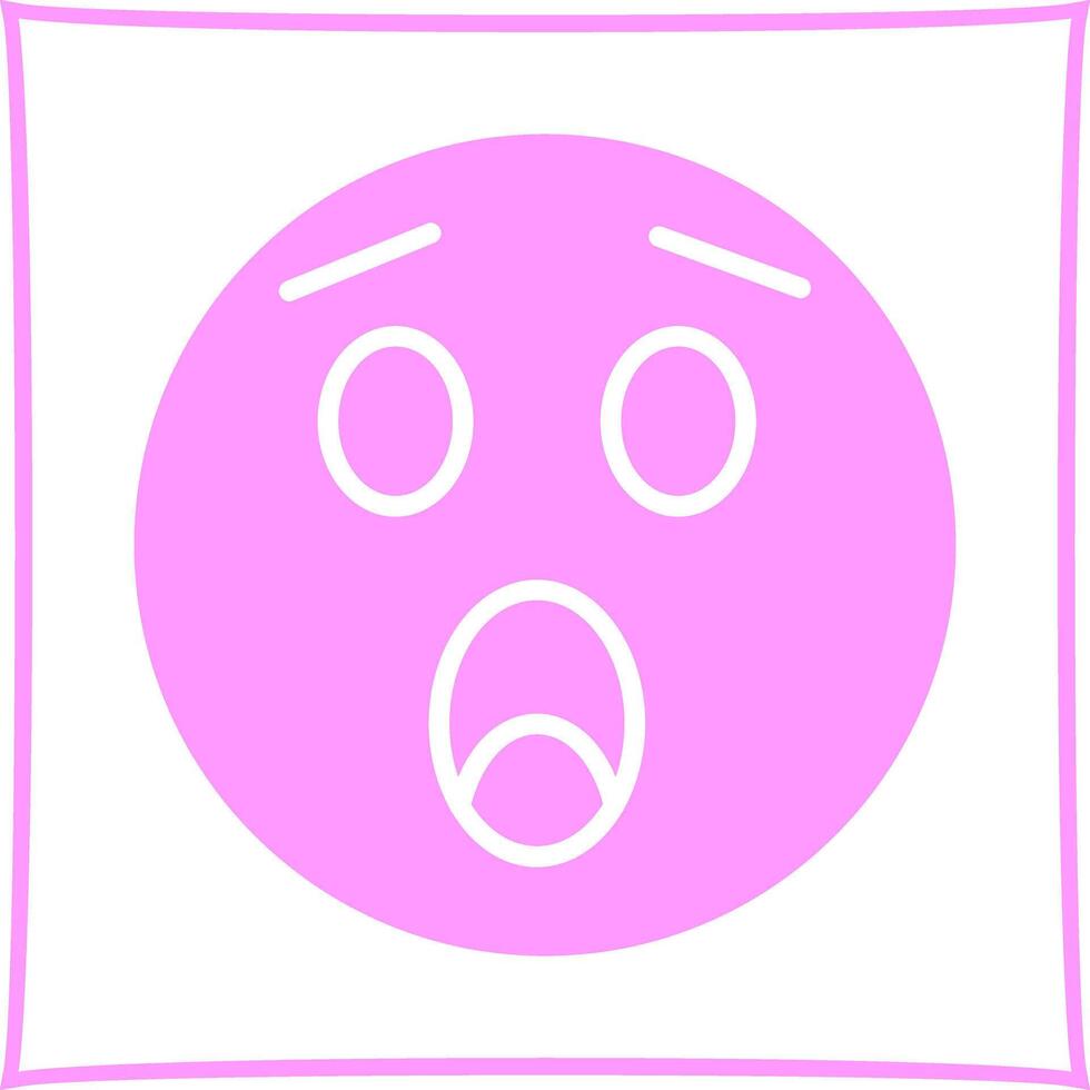 Astonished Face Icon Design vector