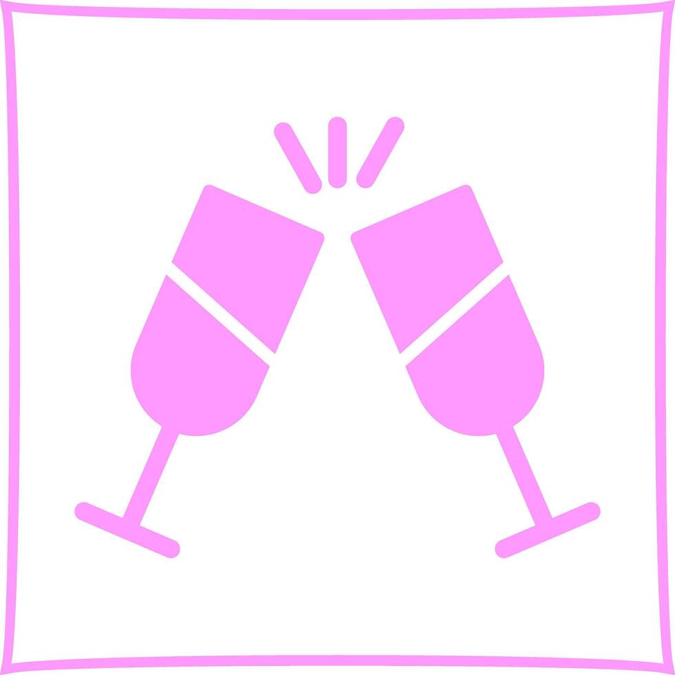 Champagne Toast Icon Design vector