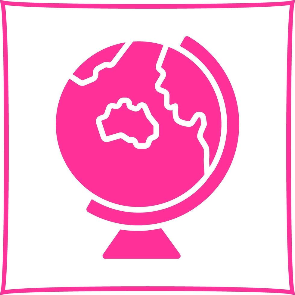 Earth Globe Asia Australia Icon Design vector