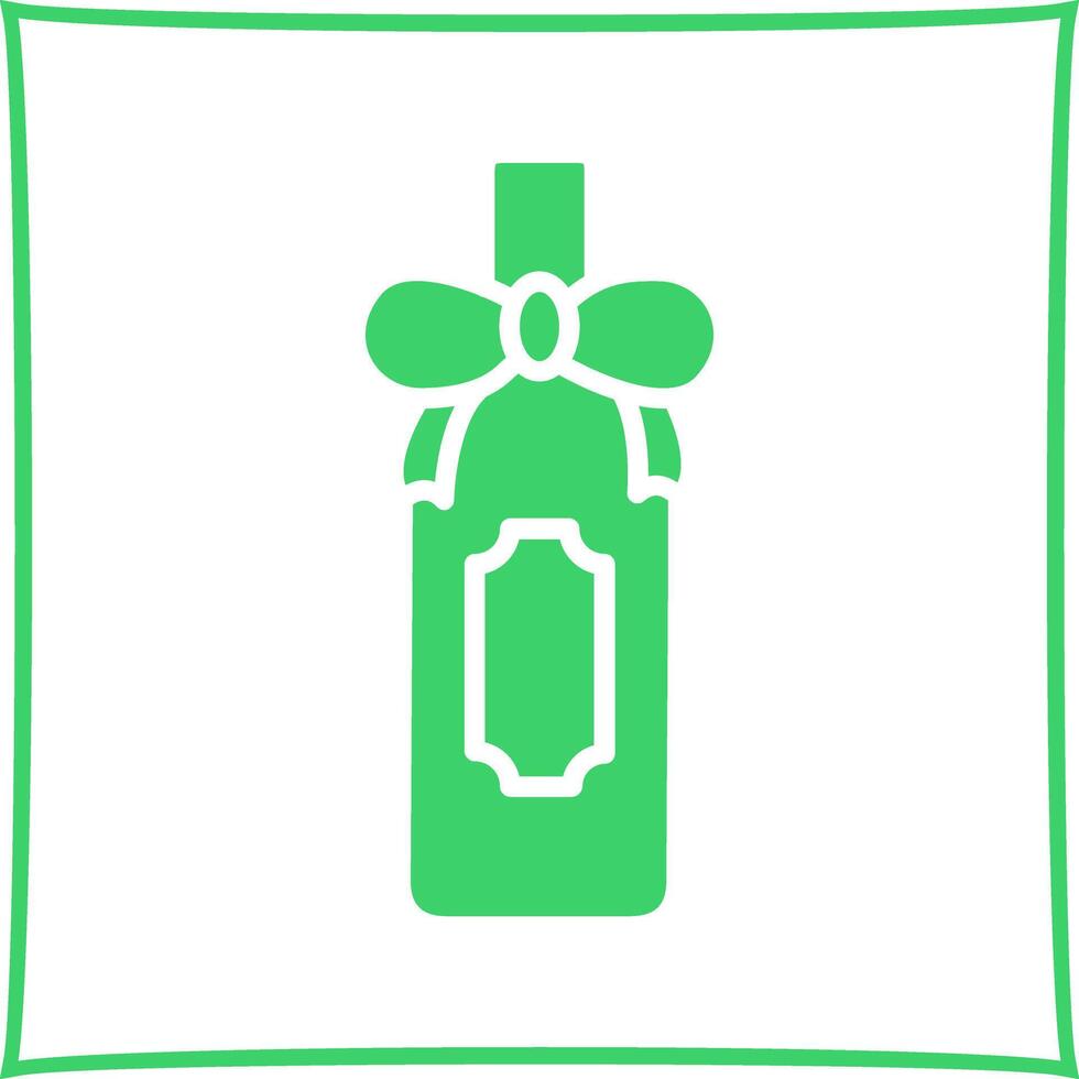 Wine Bottle with Bow Icon Design vector