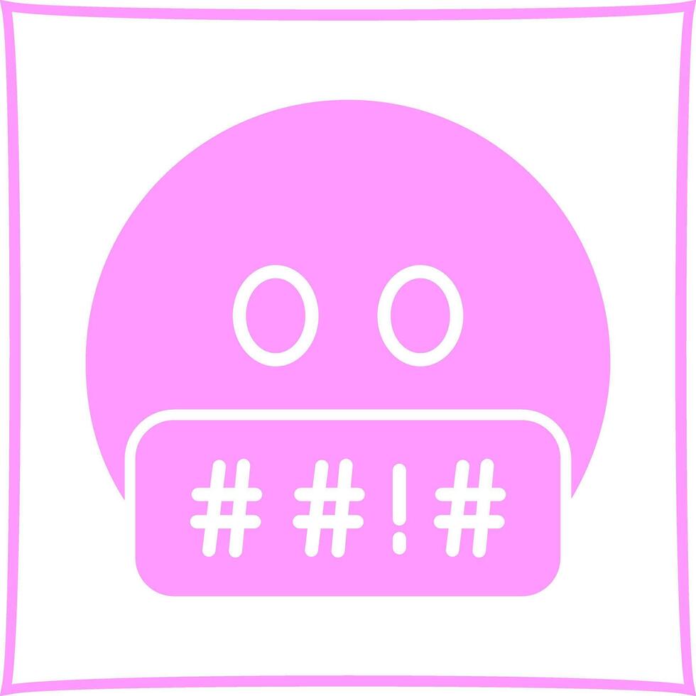 Face with Symbols on Mouth Icon Design vector
