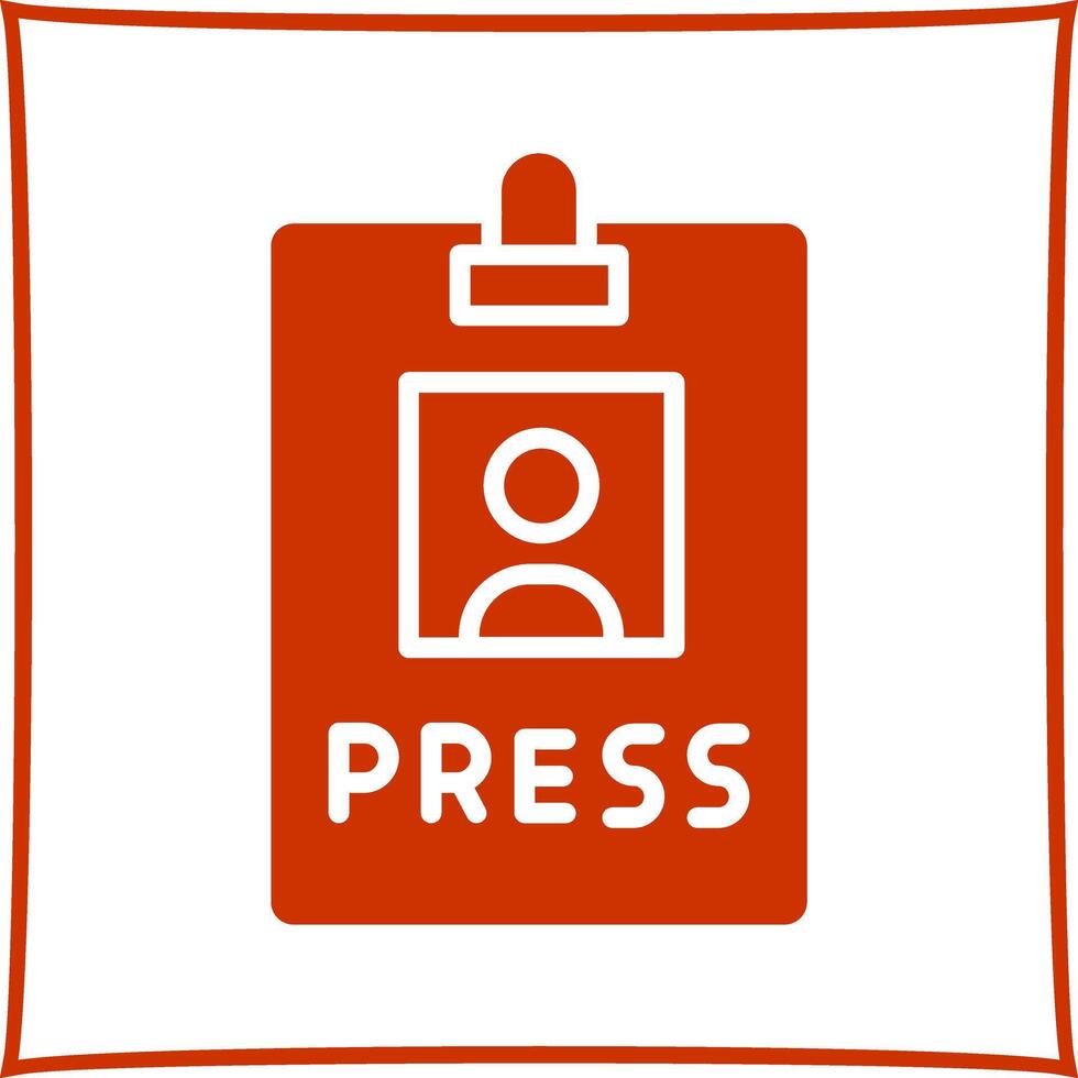 Press Pass Icon Design vector