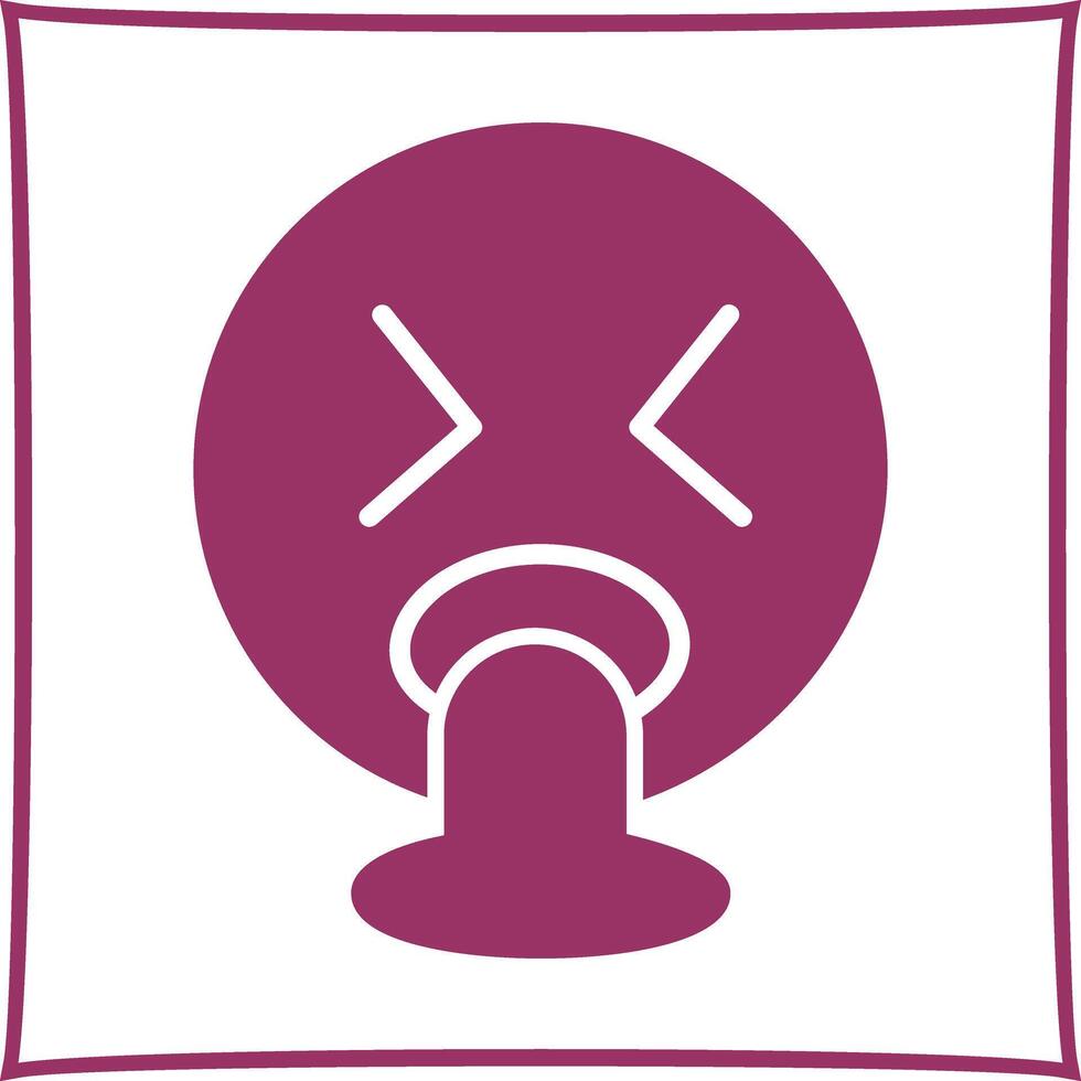 Face Vomiting Icon Design vector