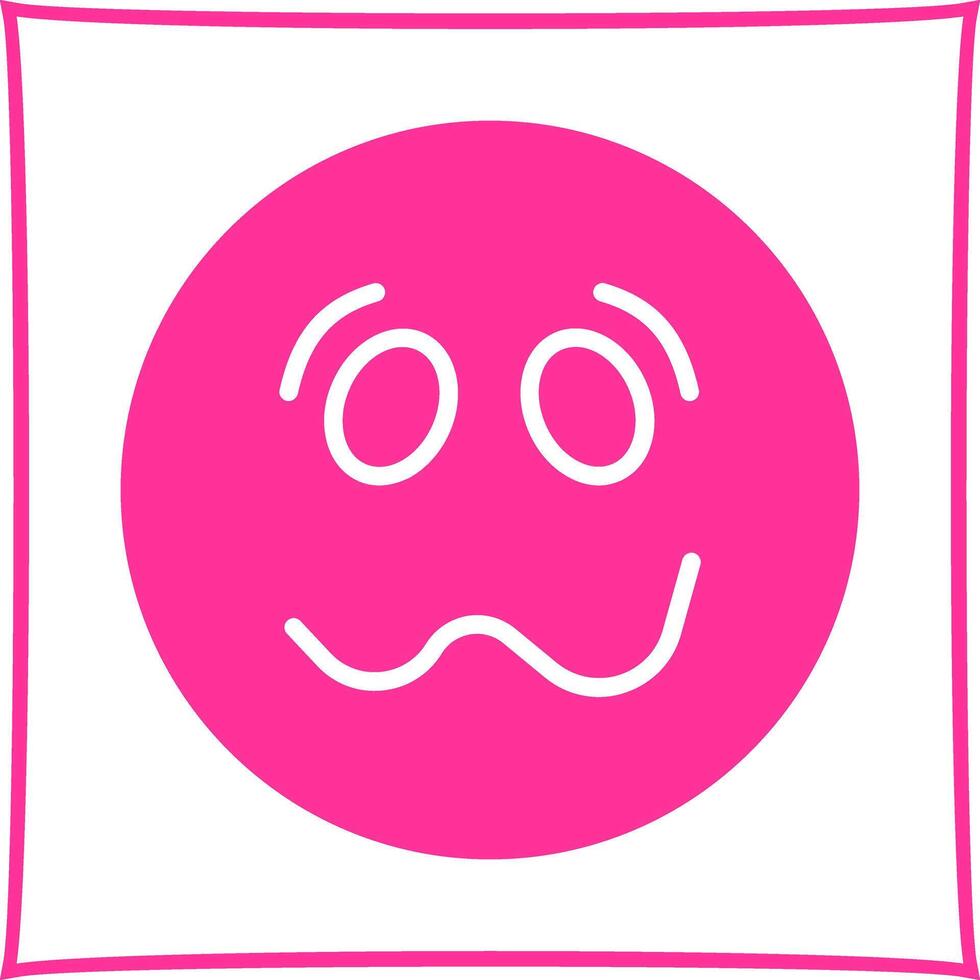 Woozy Face Icon Design vector