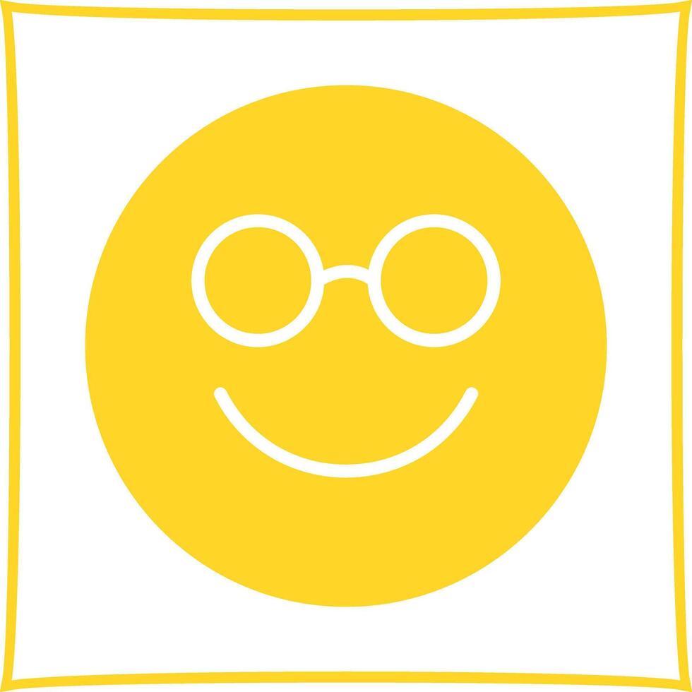Nerd Face Icon Design vector