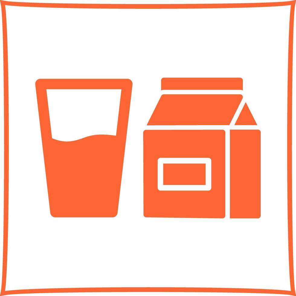 Glass of Milk Icon Design vector