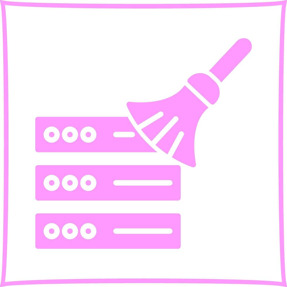 Data Cleaning Icon Design vector