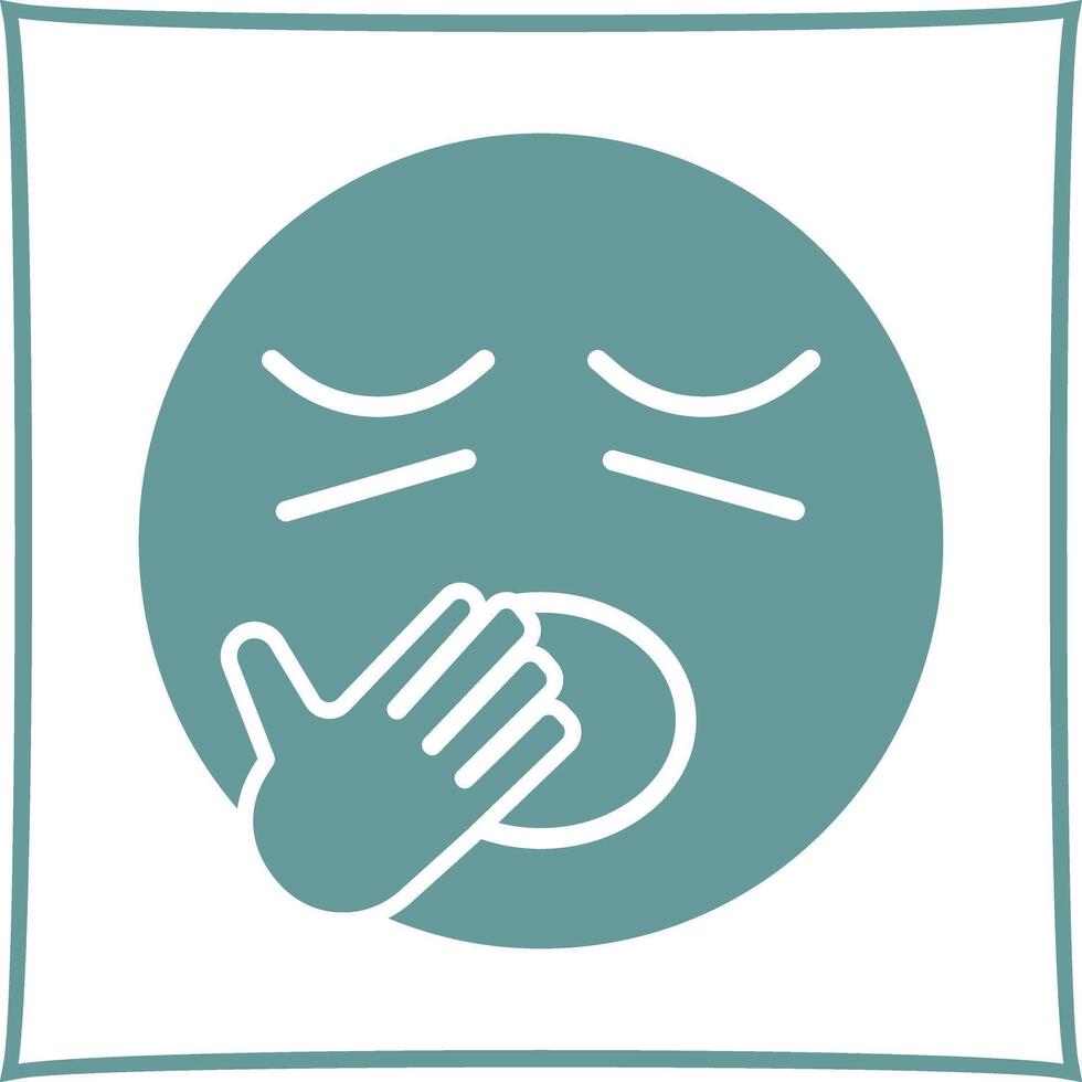 Yawning Face Icon Design vector